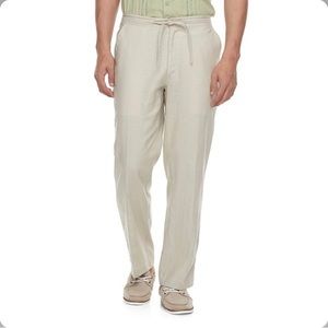 Havanera Classic-Fit Linen-Blend 32-inch Inseam Drawstring Pants Size 3X